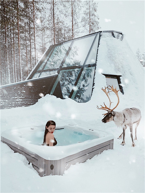 芬兰必住玻璃屋，和麋鹿一起泡个雪温泉(图1)